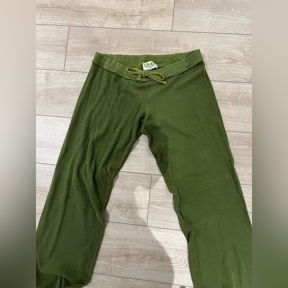 Juicy Couture Green waffle comfy pants since Large